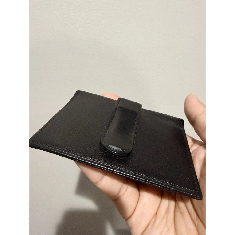 TUMI Slim Card Case ID Black Money Clip‎ Holder P